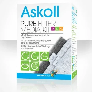 Askoll Pure Filter Media Kit M-L-XL – Kit materiali filtranti di ricambio per acquari Askoll Pure