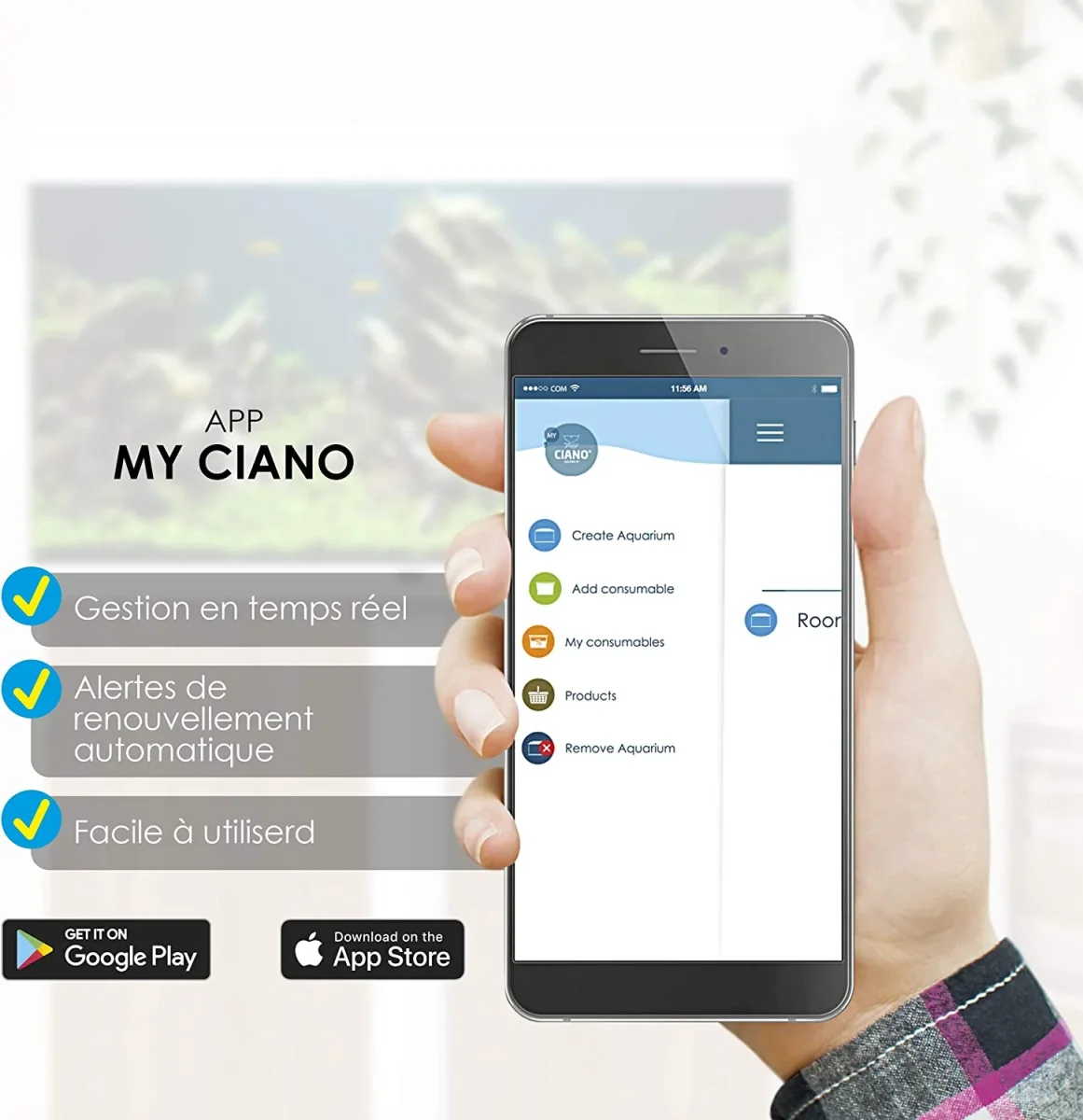 Ciano CF Stone 80 – Filtro Interno a Forma di Roccia per Acquari da 40 a 80 Litri - immagine 5