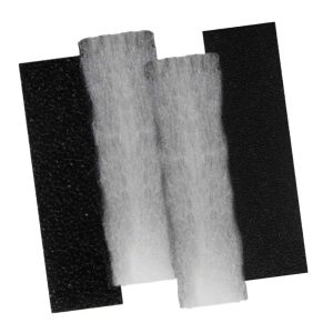 SPUGNE RICAMBIO AMTRA FILTERING BOX 50 BIOCELL WHITE PAD & BLACK FOAM PCS 4