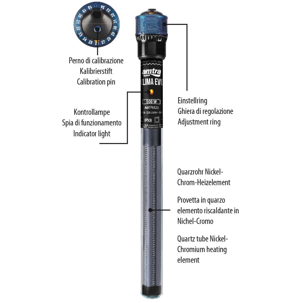 ACQUARIO AMTRA SYSTEM TANK V2 80 LED CON FILTRO BOX 150 RISCALDATORE E SFONDO 3D - immagine 7