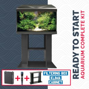 ACQUARIO AMTRA SYSTEM TANK V2 60 LED CON FILTRO BOX 150 RISCALDATORE E MOBILE