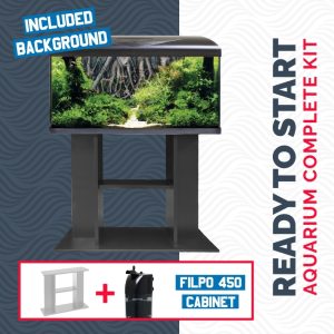 ACQUARIO AMTRA SYSTEM TANK V2 80 LED SFONDO 3D E MOBILE PER ACQUARIO