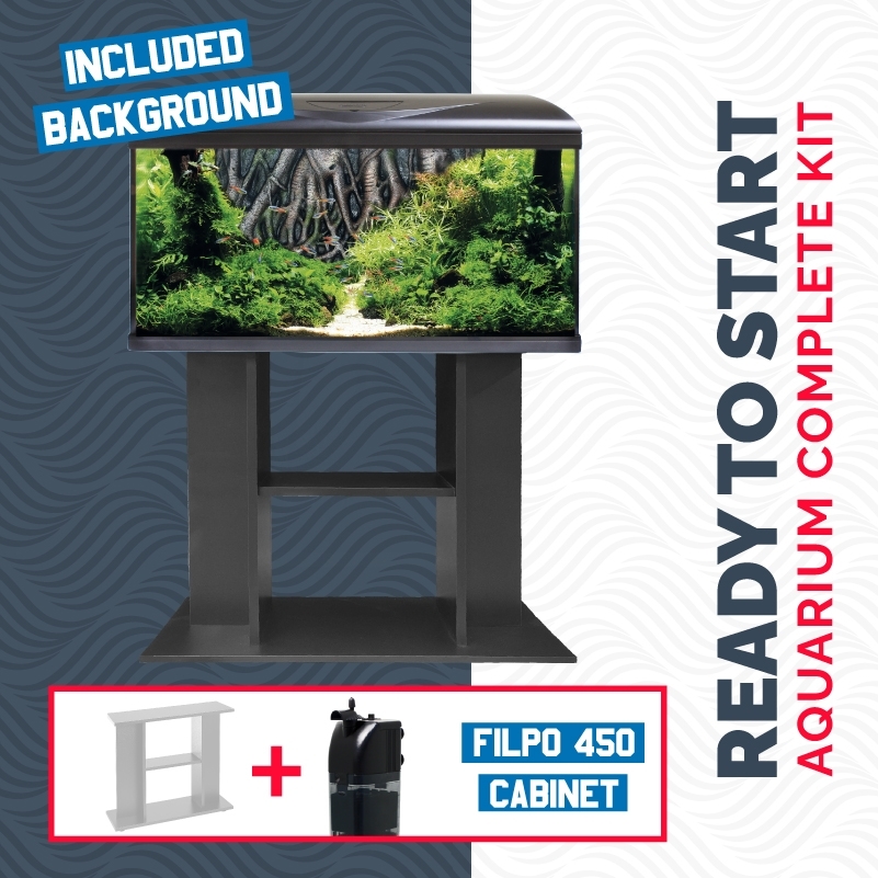 ACQUARIO AMTRA SYSTEM TANK V2 80 LED SFONDO 3D E MOBILE PER ACQUARIO