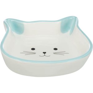 TRIXIE ART.24494  CIOTOLA IN CERAMICA PER GATTO  BIANCO/AZZURRO