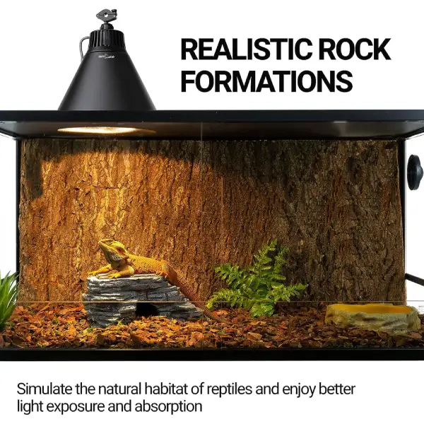 Corner Hide Cave REPTIZOO - Cachette d'Angle avec Ardoise à Stockage de Chaleur 25 cm - immagine 6