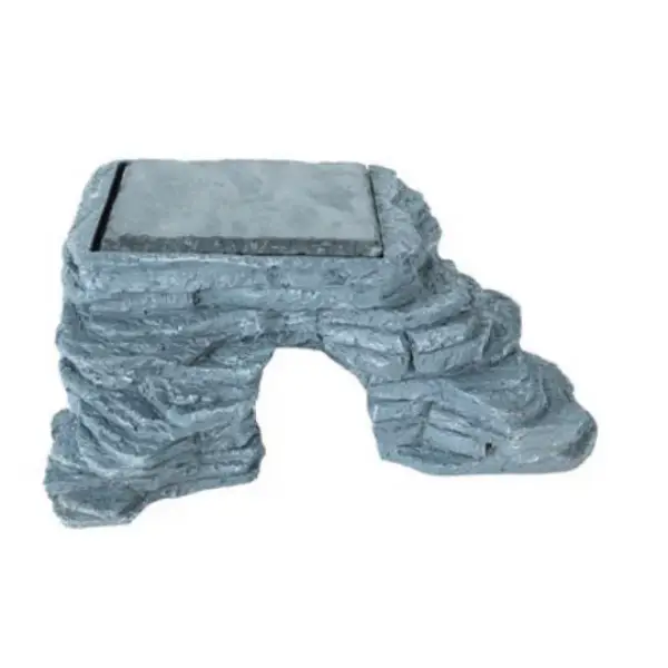 Corner Hide Cave REPTIZOO - Cachette d'Angle avec Ardoise à Stockage de Chaleur 25 cm - immagine 5