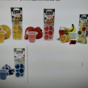FRUIT CUPS ( 4 CONFEZIONI DA 110GR) FRAGOLA+MIRTILLO+ARANCIA+FRUIT MIX