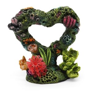 DECORAZIONI PER ACQUARIO AMTRA – CUORE AFFONDATO CON CORALLI