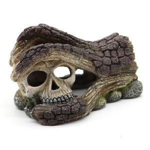 DECORAZIONI PER ACQUARIO AMTRA – MANO EFFETTO LEGNO CON TESCHIO