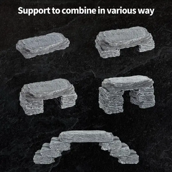 Muti-fonction Slate Stones REPTIZOO - 7 pcs - immagine 5