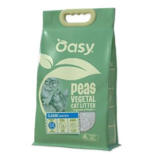 NEW OASY CAT LETTIERA AGGLOMERANTE AI PISELLI VEGETALE 6LT ( CONFEZ DA 4 PZ DA 6LT))