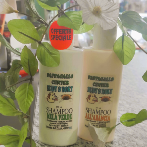 set di shampoo delicato e profumato per cane e gatto 250ml mela verde+ARANCIA    ( 2 pz )