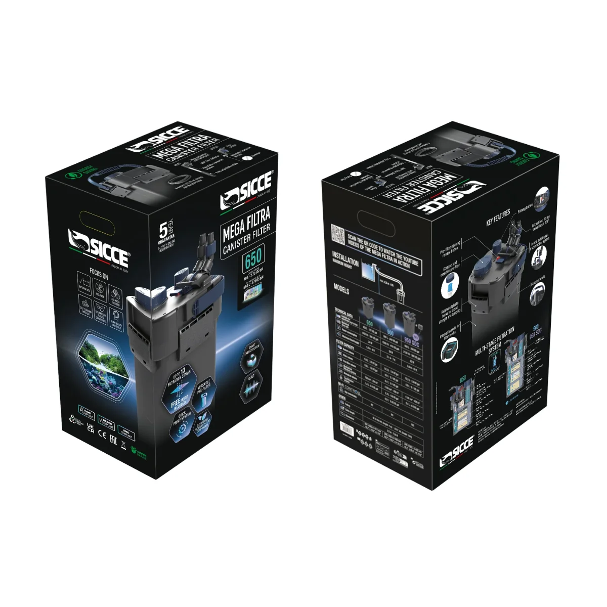 Sicce Mega Filtra 650 – Filtro esterno ad alte prestazioni per acquari fino a 650 L - immagine 3