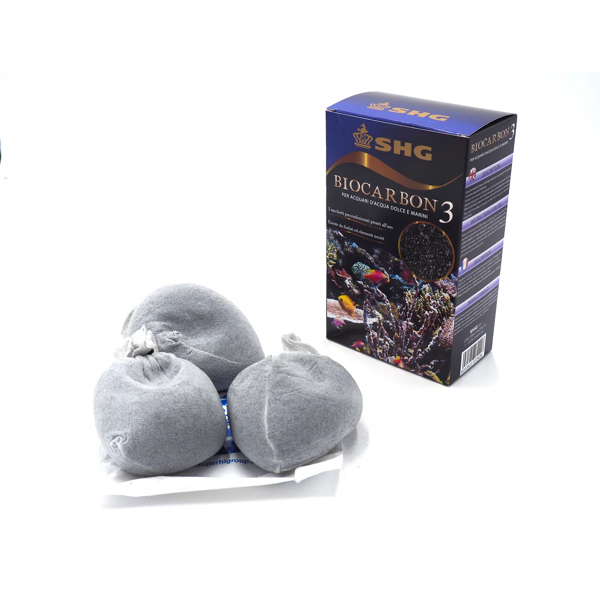 SHG Biocarbon 3 – Carbone Attivo per Acquario in 3 Comodi Sacchetti Monouso - immagine 3