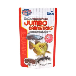 Hikari Jumbo Carnisticks 182 g – Stick Galleggiante per Pesci Carnivori di Grande Taglia