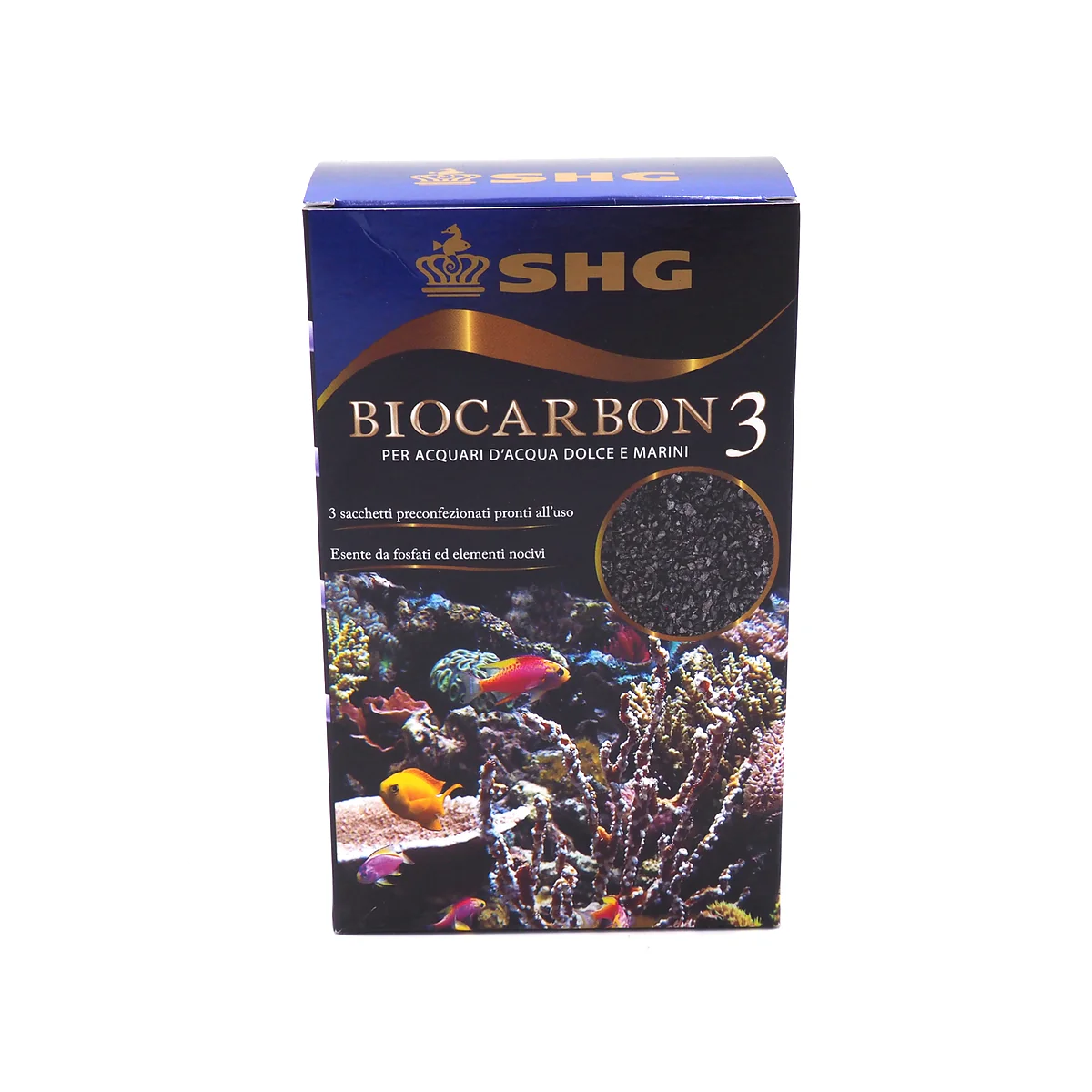 SHG Biocarbon 3 – Carbone Attivo per Acquario in 3 Comodi Sacchetti Monouso - immagine 2