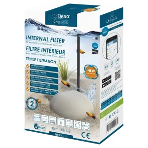 Ciano CF Stone 80 – Filtro Interno a Forma di Roccia per Acquari da 40 a 80 Litri