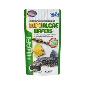Hikari Mini Algae Wafers 22 g – Mangime completo per Plecostomus e piccoli pesci vegetariani