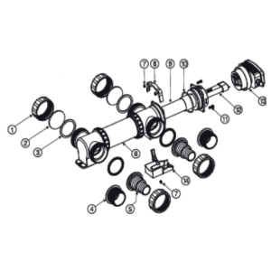 RICAMBIO AMTRA SCUDO INOX UVC-36 (parte N°13) TESTATA UVC CON BALLAST