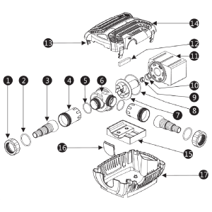 RICAMBIO AMTRA POND STREAM 10000 (parte N°1+2+3+4) RACCORDO TUBI