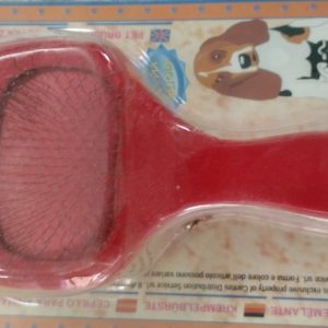 SPAZZOLINA CARDATORE DOPPIA 6,5X4,5 ALTEZZA CON MANICO 14 CM( PICCOLI ANIMALI