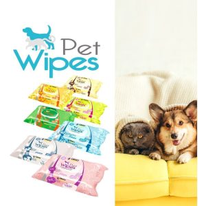 SALVIETTE DETERGENTI PET WIPERS  PROFUM. ALLA VANIGLIA  ECO 30PZ ( MAXI SCORTA 24 PACCHI)