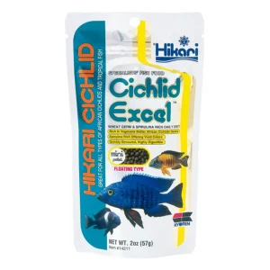 Hikari Cichlid Excel Mini 57g - Mangime Vegetale Galleggiante per Ciclidi Erbivori