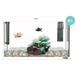 Sicce Moby Dick 40 Bianco – Acquario completo 22L con LED, filtro e riscaldatore