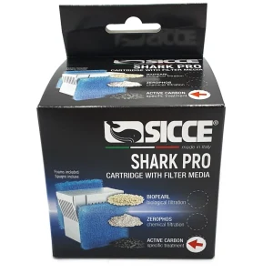Sicce Cartuccia Carbone Attivo + Spugne – Ricambio per Filtri Shark Pro