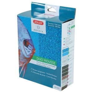 Zolux Duo Mouss 160 – Coppia di spugne filtranti universali a doppia porosità (100×160×65 mm)