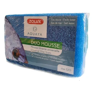 Zolux Duo Mouss 320 – Coppia di spugne filtranti universali a doppia porosità (320×200×90 mm)
