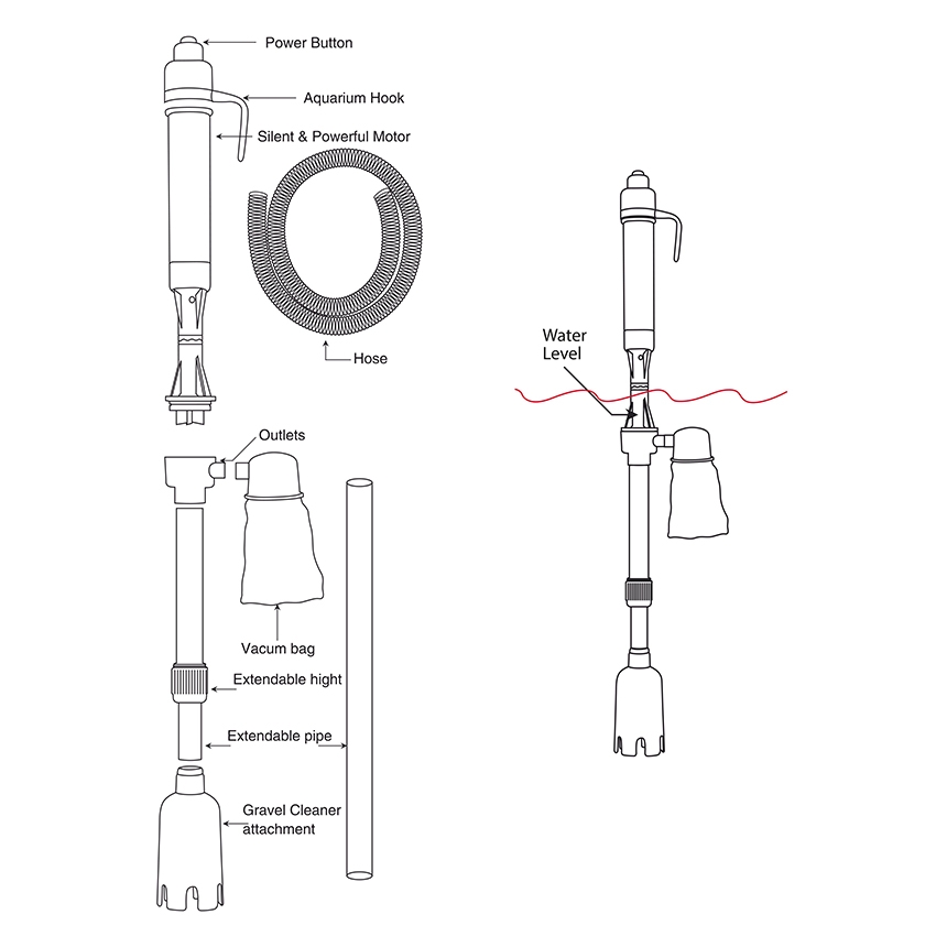 ASPIRARIFIUTI ACQUARIO A BATTERIA – AMTRA HANDY - immagine 5