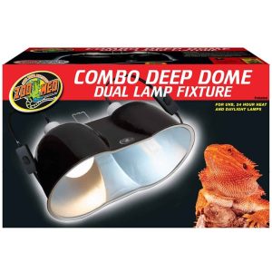 ZOO MED COMBO DEEP DOME DUAL LAMP FIXTURE