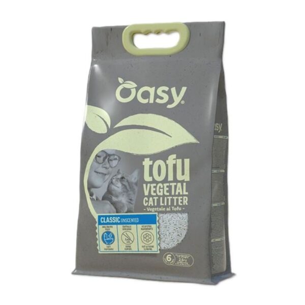 NEW OASY CAT LETTIERA AGGLOMERANTE VEGETALE TOFU 6LT (CONFEZ. DA 4PZ )