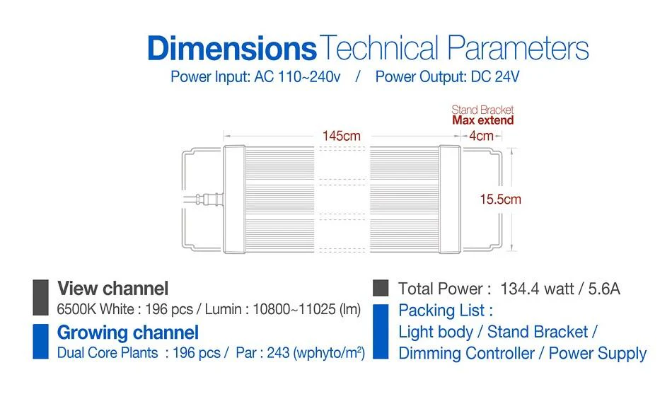 Rampe LED eau douce LICAH - LDP-1500 - immagine 6