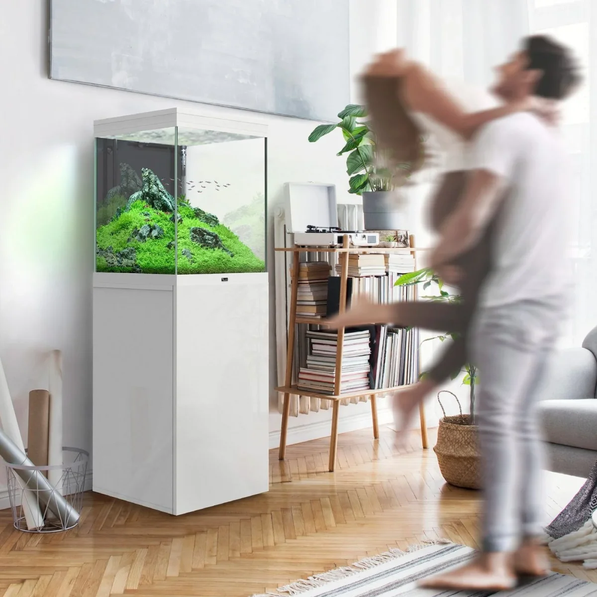 Aqua Tower 163 AQUATLANTIS Blanc - Aquarium Équipé 133 L - immagine 3