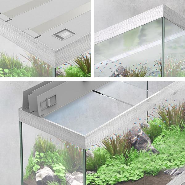 Sublime Ultra 100 x 50 AQUATLANTIS Chêne Blanc - Aquarium Equipé 246 L - immagine 6