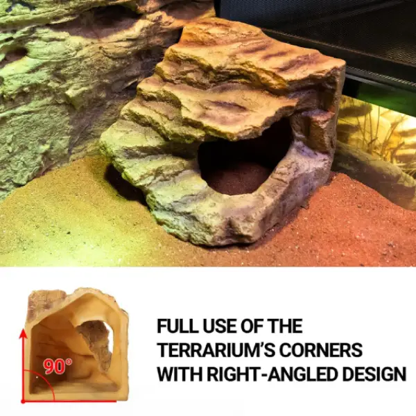 Grotte d'Angle Desert Corner Hide Cave REPTIZOO - 18 ou 25 cm - immagine 6
