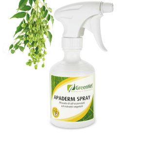 GREENVET APADERM ANTIPARASSITARIO SPRAY 300ML NO GAS  PER CANI,GATTI ,VOLATILI, CONIGLI
