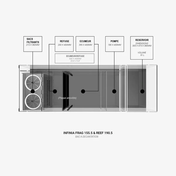 Infinia Reef 190.5 Blanc WATERBOX - Aquarium Récifal 517 L - immagine 9