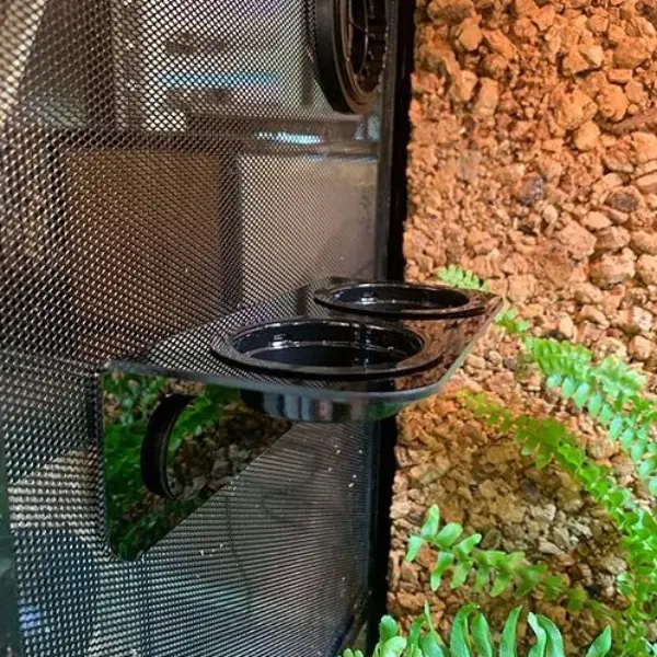 Mangeoire Double Magnétique Noire REPTIZOO - 15 cm - immagine 4