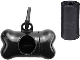 porta sacchetto ad osso con sacchetti ricambio 1 rotolo colore nero