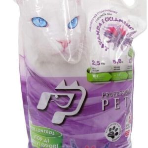 prof. pet lettiera al silicio prof lavanda e ciclamino 5,8lt ( confez da 2 pz peso totale 11,6lt)