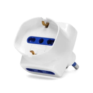 Spina tripla grande 16A Bipasso e Schuko bianca e BLEU Aigostar