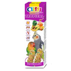 Cliffi Stick Tropical –  per Parrocchetti con Frutta Tropicale e Miele, 150 g