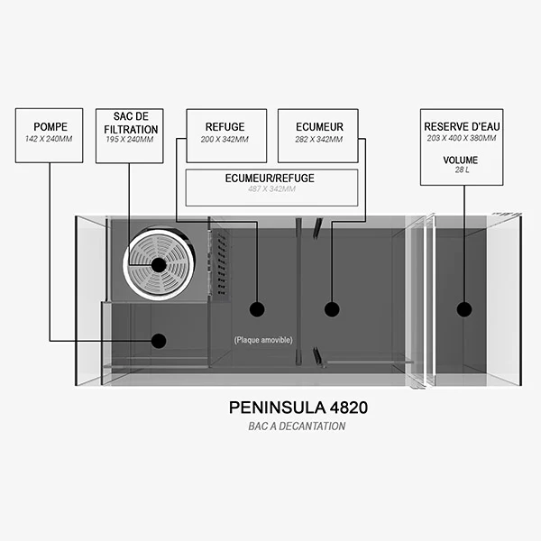 Peninsula 4820 Noir WATERBOX - Aquarium Marin 300 L - immagine 7