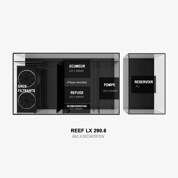 Reef LX 290.6 Noir WATERBOX - Aquarium Récifal 810 L - immagine 8